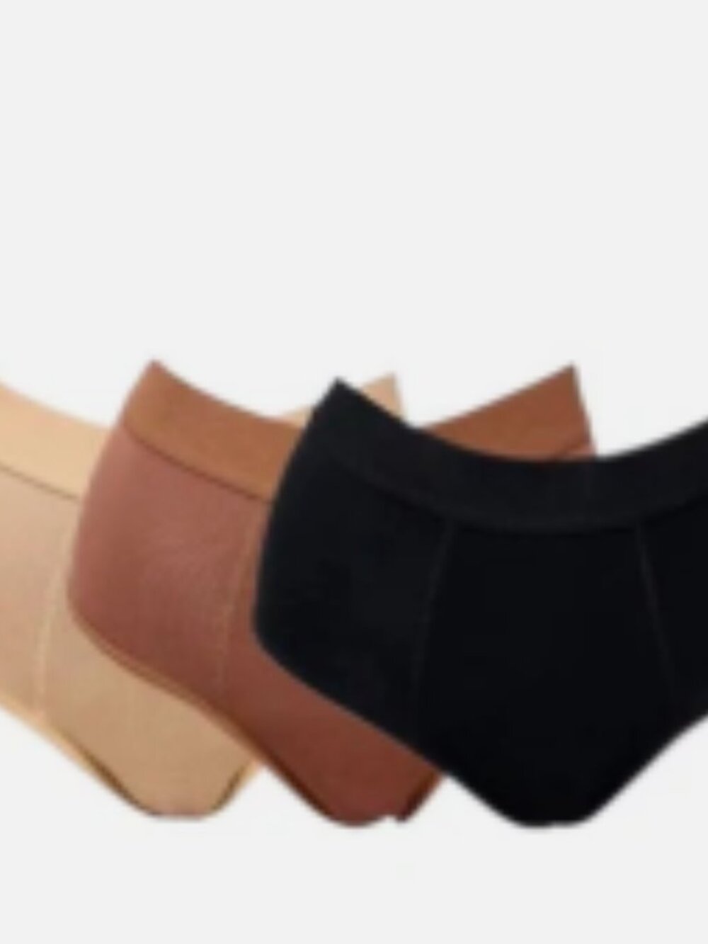 Rhonda Shear 3-pack Shear Leak-Resistant Brief Black/Beige/Mahogany NEW